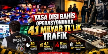 Yasa Dışı Bahis Operasyonunda 4,1 Milyar TL’lik Trafik 10 Yasa Dışı Bahis Operasyonunda 4,1 Milyar TL’lik Trafik