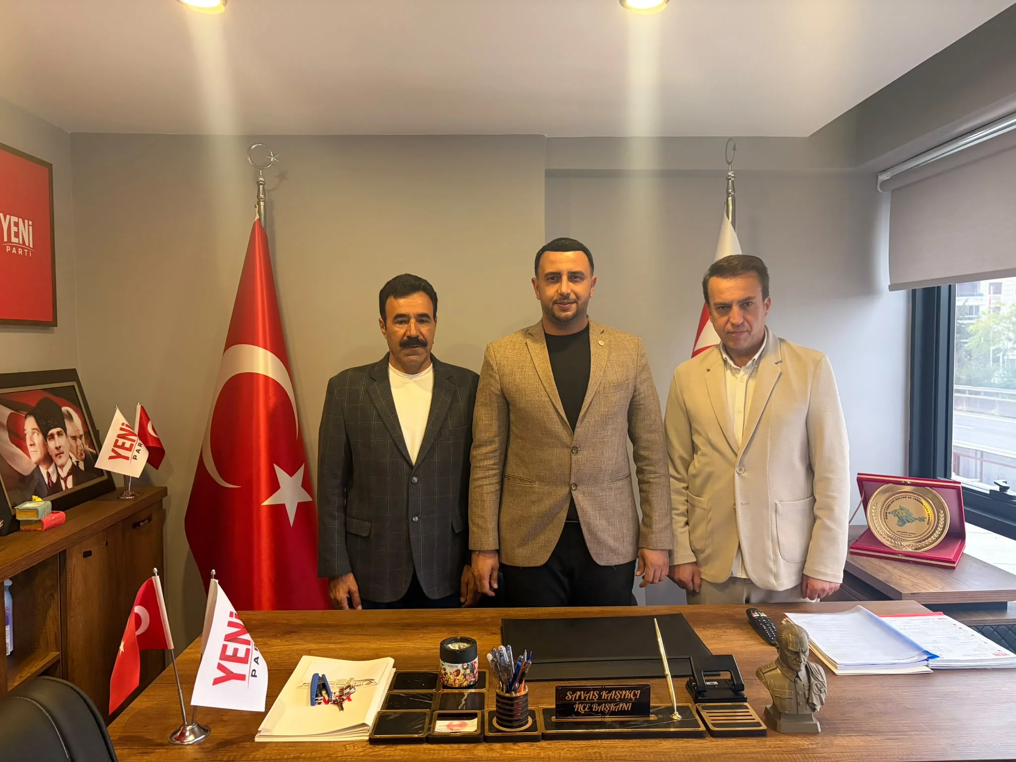 YENİ PARTİ ÇİFTLİKKÖY İLÇE BAŞKANLIĞI’NA HEMŞEHRİ DERNEKLERİNDEN ZİYARET