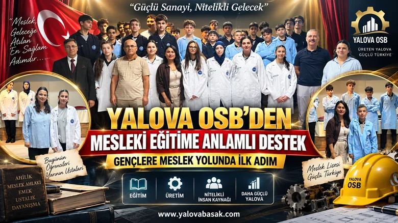 Yalova OSB’den Gençlere Meslek Yolunda İlk Adım: 9. Sınıf Öğrencilerine Önlük Desteği