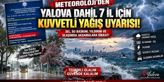 Marmara’da Kuvvetli Yağış Alarmı! Yalova Dahil 7 İl İçin Sarı Uyarı