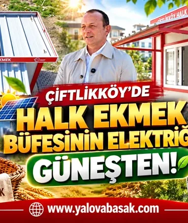 Çiftlikköy’de Halk Ekmek Büfesinin Elektriği Güneşten! 4 Çiftlikköy’de Halk Ekmek Büfesinin Elektriği Güneşten!