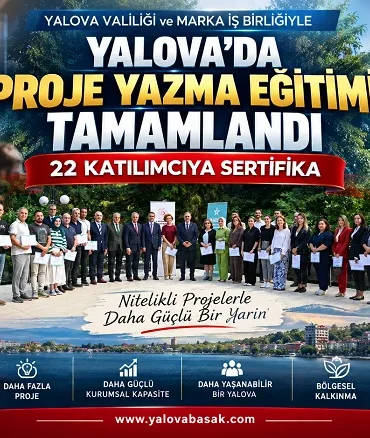 Yalova’da Proje Yazma Eğitimi Tamamlandı: 22 Katılımcıya Sertifika 3 Yalova’da Proje Yazma Eğitimi Tamamlandı: 22 Katılımcıya Sertifika
