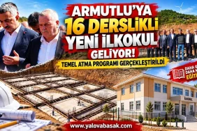 Armutlu’ya 16 Derslikli Yeni İlkokul İçin Temel Atıldı 5 Armutlu’ya 16 Derslikli Yeni İlkokul İçin Temel Atıldı