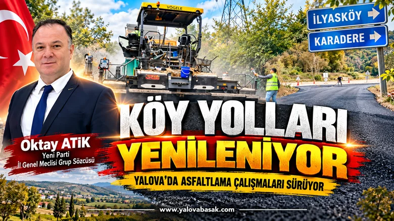Köy yolları yenileniyor: Yalova’da asfaltlama çalışmaları sürüyor