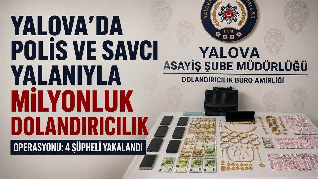 Yalova'da Polis ve Savcı Yalanıyla 4,5 Milyon TL'lik Dolandırıcılık: 4 Şüpheli Yakalandı 3 Yalova'da Polis ve Savcı Yalanıyla 4,5 Milyon TL'lik Dolandırıcılık: 4 Şüpheli Yakalandı