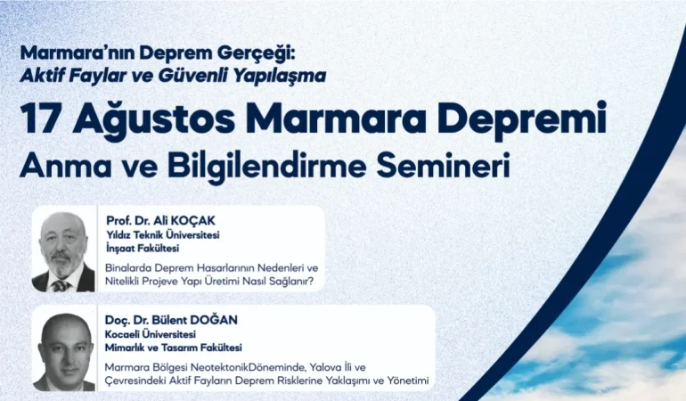 Yalova’da Deprem Gerçeği Bilim İnsanlarıyla Konuşulacak 6 Yalova’da Deprem Gerçeği Bilim İnsanlarıyla Konuşulacak